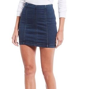 Free People Blue denim skirt